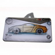 Олівці 12 кольорів шестигранні d=4.0 у метал.пеналі, ColorCore (new),E3000-12TN-A,TM "Marco"