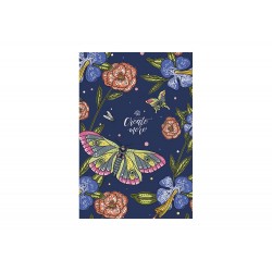 Зошит для ескізів А5 80 аркушів, скруглені кутики, лініювання в крапку + конверт+резинка, Soft Touch