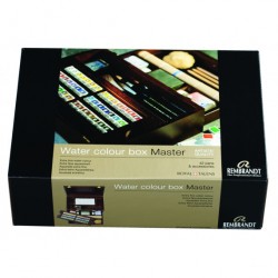 Набір акварельних фарб Rembrandt MASTER, 42 фарб у кюветах + пензлі+медіуми, Royal Talens