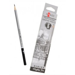 Набір чернографитных олівців "Santi Highly Pro", 6 шт.