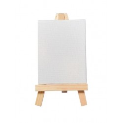 Полотно ґрунтоване Santi дрібнозернисте на підрамнику з декоративним мольбертом, 8 * 6 см.