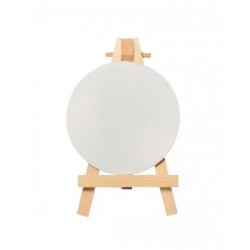 Полотно кругле Santi ґрунтоване, дрібнозернисте на підрамнику з декоративним мольбертом, 7.5 см