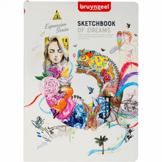 Блокнот Sketch/Notebook, 140 г/м2, 21х29,7 см, 80 л, білий, Bruynzeel