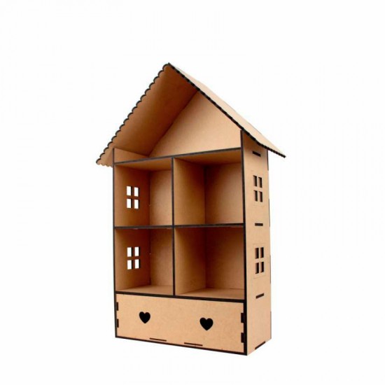 Ляльковий будиночок „Класичний“ з шухлядою, МДФ, 70х37х17см, ROSA TALENT