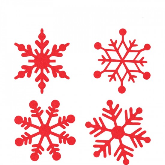 Набір фетрових заготовок „Сніжинки“ 1, 7х8см, 8шт, ROSA TALENT