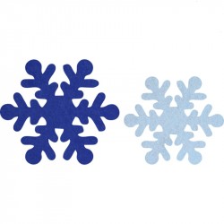 Набір фетрових заготовок „Сніжинки“ 3, 9х8см 5шт, 7,5х7см 5шт, ROSA TALENT Набір фетрових заготовок „Сніжинки“ 3, 9х8см 5шт, 7,5х7см 5шт, ROSA TALENT