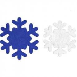 Набір фетрових заготовок „Сніжинки“ 4, 7х8см 5шт, 6х7см 5шт, ROSA TALENT Набір фетрових заготовок „Сніжинки“ 4, 7х8см 5шт, 6х7см 5шт, ROSA TALENT