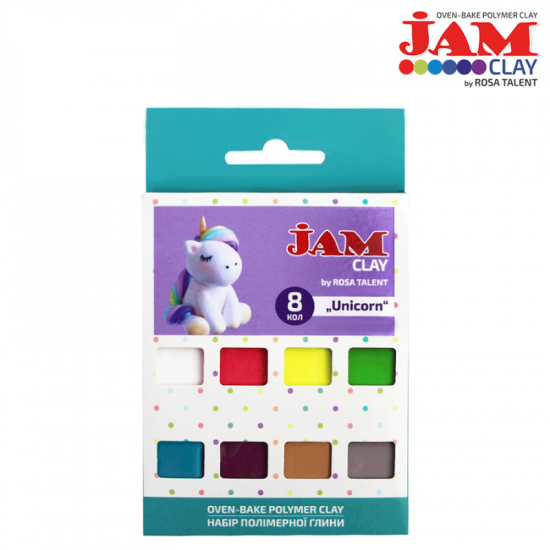 Набір пластики “Unicorn“, 8х20г, Jam Clay Набір пластики “Unicorn“, 8х20г, Jam Clay