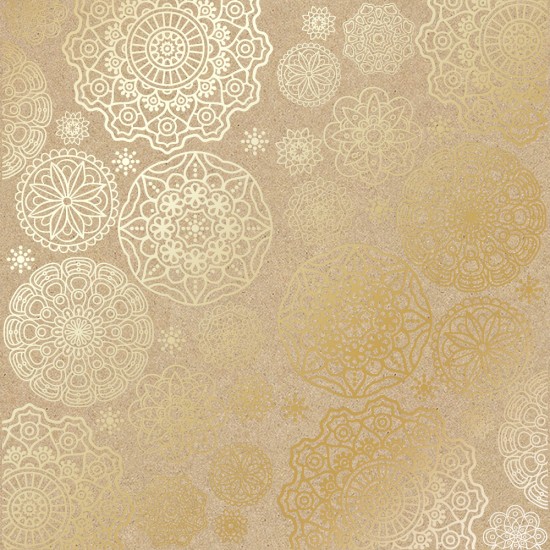 Лист односторонней бумаги с фольгированием Golden Napkins Kraft 30,5х30,5 см