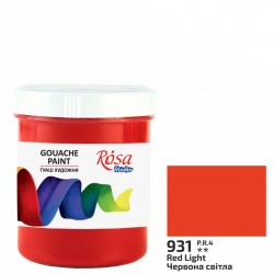 Фарба гуашева, Червона світла (931), 100мл, ROSA Studio Фарба гуашева, Червона світла (931), 100мл, ROSA Studio