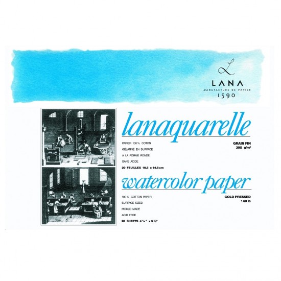 Hahnemuhle блок для акварелі Lana, 23*31 см, 300г/м, 20арк., середнє зерно, CP