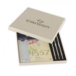 Склейка для графіки 1557 17,5*24см, 180г/м2, 40л., Canson + 3 олівці: НВ, 2В та 6В Royal Talens Склейка для графіки 1557 17,5*24см, 180г/м2, 40л., Canson + 3 олівці: НВ, 2В та 6В Royal Talens