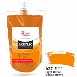 Фарба акрилова, Вохра світла (427), 200 мл, ROSA Studio