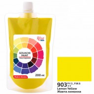 Фарба гуашева, Жовта лимонна (903), 200мл, ROSA Studio Фарба гуашева, Жовта лимонна (903), 200мл, ROSA Studio