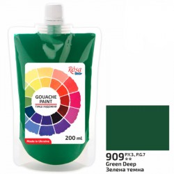 Фарба гуашева, Зелена темна (909), 200мл, ROSA Studio Фарба гуашева, Зелена темна (909), 200мл, ROSA Studio