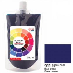 Фарба гуашева, Синя темна (911), 200мл, ROSA Studio Фарба гуашева, Синя темна (911), 200мл, ROSA Studio