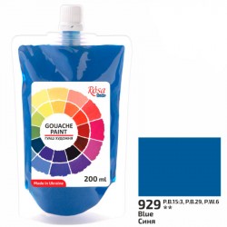 Фарба гуашева, Синя (929), 200мл, ROSA Studio Фарба гуашева, Синя (929), 200мл, ROSA Studio