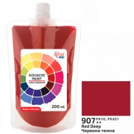 Фарба гуашева, Червона темна (907), 200мл, ROSA Studio Фарба гуашева, Червона темна (907), 200мл, ROSA Studio