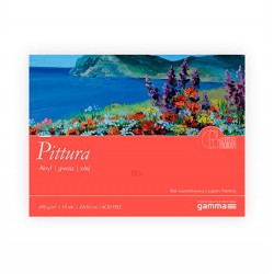 Склейка для акрилових фарб Pittura, 42*56 см, 400г/м, 10 л., GAMMA Склейка для акрилових фарб Pittura, 42*56 см, 400г/м, 10 л., GAMMA