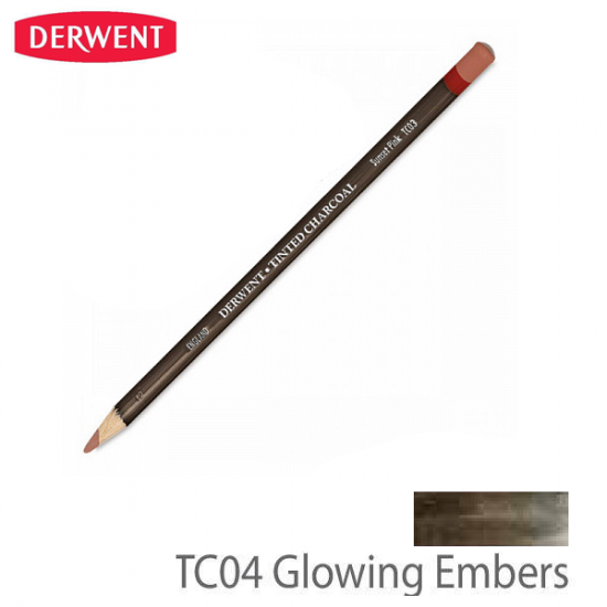 Олівець вугільний Tinted Charcoal, (TC04) сяючий жар, Derwent