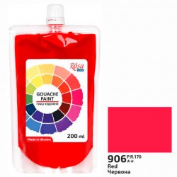 Фарба гуашева, Червона (906), 200мл, ROSA Studio Фарба гуашева, Червона (906), 200мл, ROSA Studio