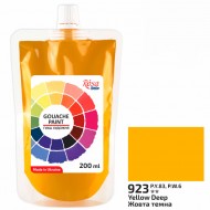 Фарба гуашева, Жовта темна (923), 200мл, ROSA Studio Фарба гуашева, Жовта темна (923), 200мл, ROSA Studio