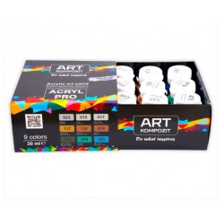 Набір: Фарба художня 9*20 мл металік (003, 015, 017, 137, 138, 474, 475, 479, 480)