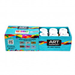 Набір: Фарба по тканині MAMBO 6*20 мл металік (52, 53, 54, 55, 56, 57)