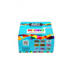 Набір: Фарба по тканині MAMBO 9*20 мл металік (51, 52, 53, 54, 55, 56, 57, 58, 59)