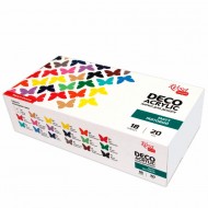 Набір акрилових фарб для декору, матовий, 18 кол.*20 мл, ROSA TALENT