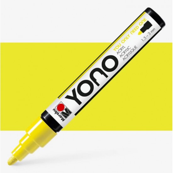 Акриловий маркер YONO, Жовтий неоновий 321, 1,5-3 мм, Marabu