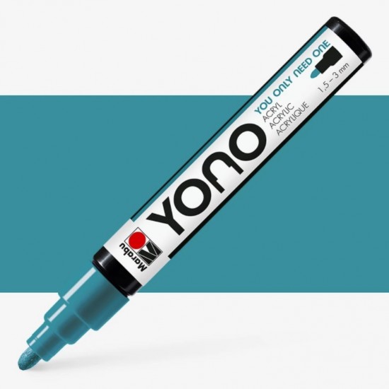 Акриловий маркер YONO, Бірюзово-синій 998, 1,5-3 мм, Marabu