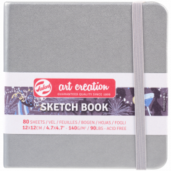 Блокнот для графіки Talens Art Creation 140г/м2, 12*12см, 80л., Shiny Silver, Royal Talens