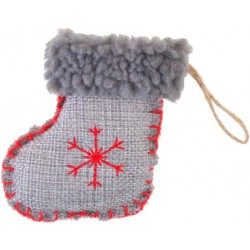 Підвіска Yes! Fun "Чобіток", сіра зі сніжинкою, h-9 см Підвіска Yes! Fun "Чобіток", сіра зі сніжинкою, h-9 см