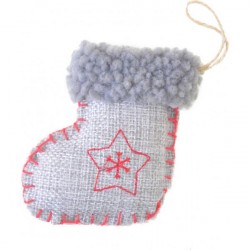 Підвіска Yes! Fun "Чобіток", сіра із зірочкою, h-9 см Підвіска Yes! Fun "Чобіток", сіра із зірочкою, h-9 см