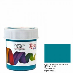 Фарба гуашева, Бірюзова (917), 40мл, ROSA Studio Фарба гуашева, Бірюзова (917), 40мл, ROSA Studio