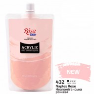 Фарба акрилова, Неаполітанська рожева, 200 мл, ROSA Studio
