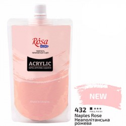Фарба акрилова, Неаполітанська рожева, 200 мл, ROSA Studio