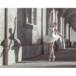 Картина за номерами: Балерина в інтер'єрі, "BrushMe"