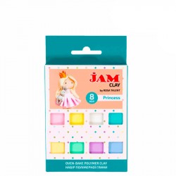 Набір пластики “Princess“, 8х20г, Jam Clay, ROSA TALENT