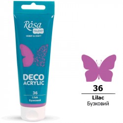 Акрил для декору, Бузковий, матовий, 75 мл, ROSA TALENT