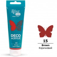 Акрил для декору, Коричневий, матовий, 75мл, ROSA TALENT