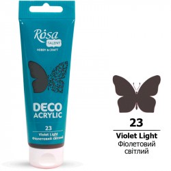 Акрил для декору, Фіолетовий світлий (23), матовий, 75 мл, ROSA Talent