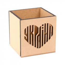 Стакан „Україна“, МДФ, 10х10х10см, ROSA TALENT Стакан „Україна“, МДФ, 10х10х10см, ROSA TALENT