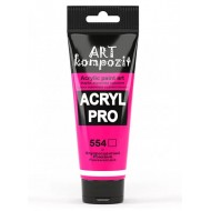 Фарба художня "ART Kompozit", 0,075 л ТУБА (554 флуоресцентний рожевий)