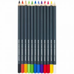 Набір пастельних олівців THYSSEN, Блакитні танцівниці, Едгар Дега, 12шт., метал, Bruynzeel Набір пастельних олівців THYSSEN, Блакитні танцівниці, Едгар Дега, 12шт., метал, Bruynzeel