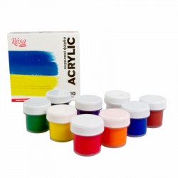 Набір акрилових фарб Ukraine 9x10мл, ROSA START