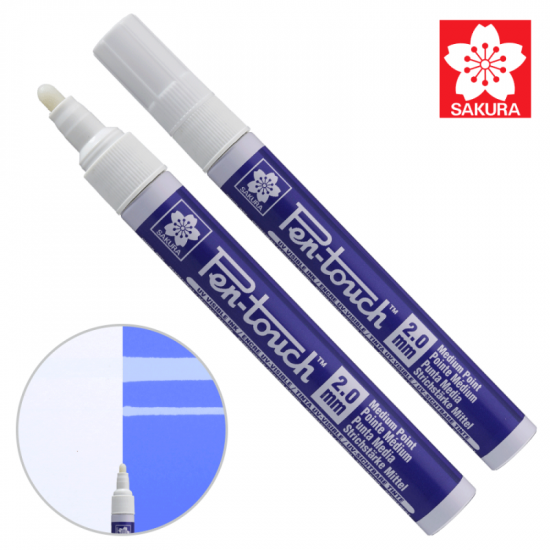 Маркер Pen-Touch Блакитний, ультрафіолетовий, середній (MEDIUM) 2.0мм, Sakura