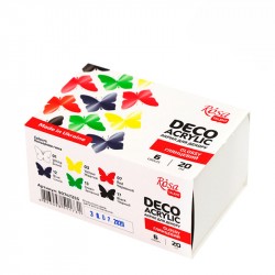 Набір акрилових фарб для декору, глянцевий, 6 кол.*20мл, ROSA ТАLENT