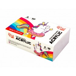 Набір акрилових фарб Unicorn 6x10мл, ROSA START